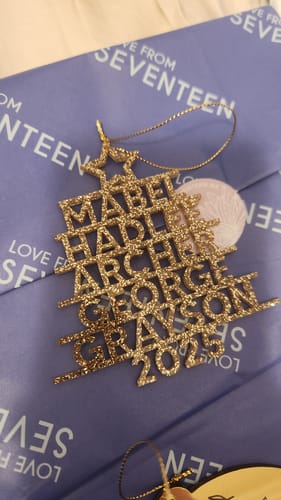 Customer photo review of Whānau Christmas Tree Bauble