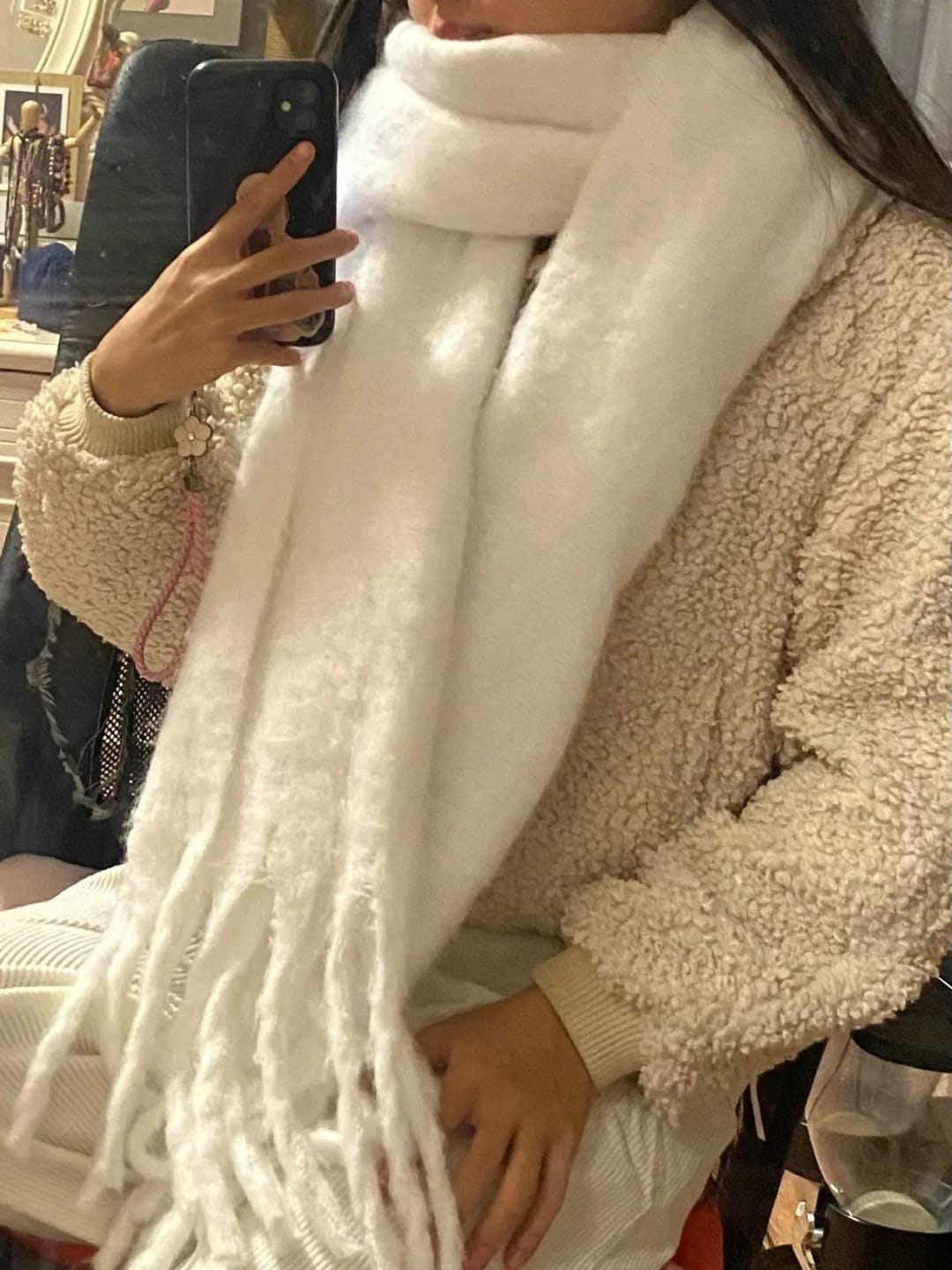 Customer photo review of Tanya Tasseled Winter Scarf