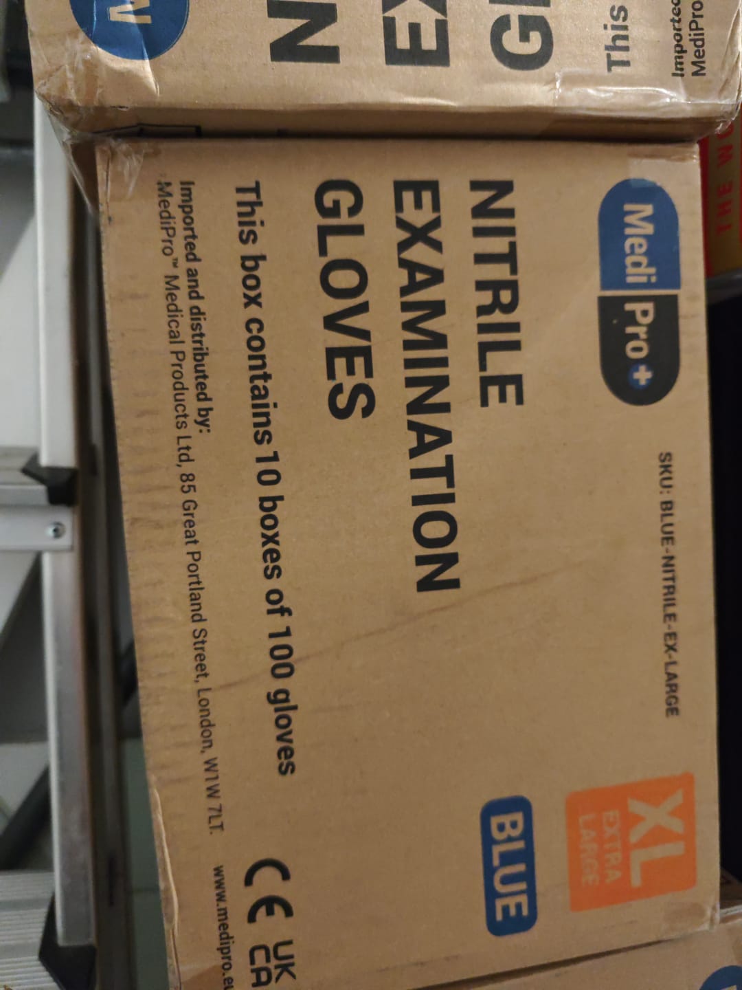 Customer photo review of Blue Nitrile Gloves Medical Grade Cat III PPE Extra Large x 100