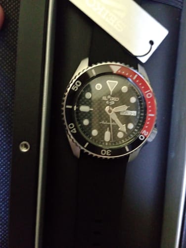 Customer photo review of Seiko 5 Super Cars Special Edition Automatic Men's 42.50mm Watch SRPJ97K