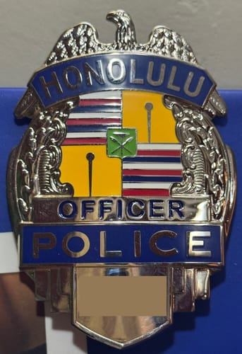 Customer photo review of HPD Honolulu Police Officer Badge Collector's Edition Customizable Number