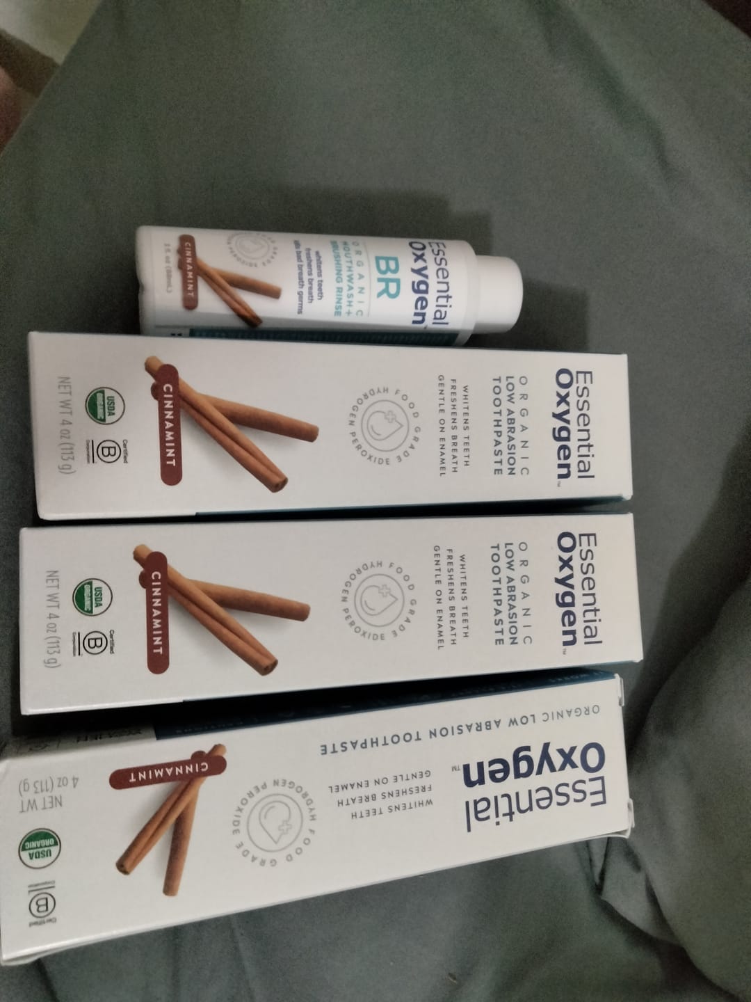 Customer photo review of Organic Low Abrasion Toothpaste | Cinnamint