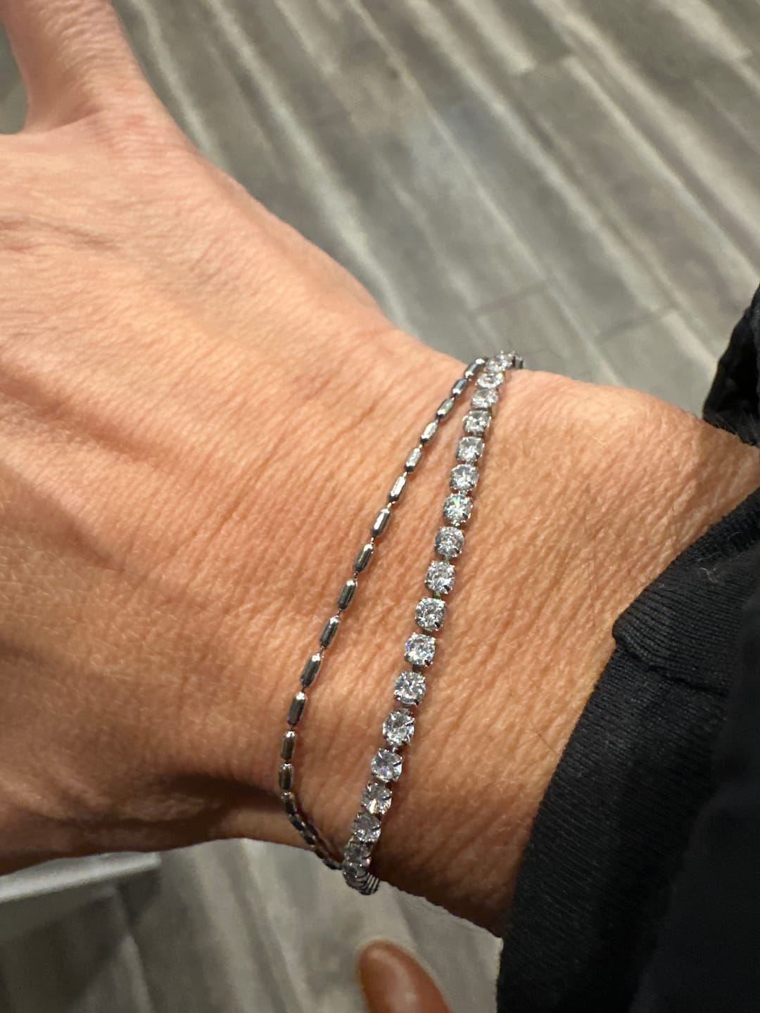 Customer photo review of Arelia Crystal Silver Bracelet