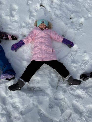 Customer photo review of Kid's Sheepskin Pom Pom Boot
