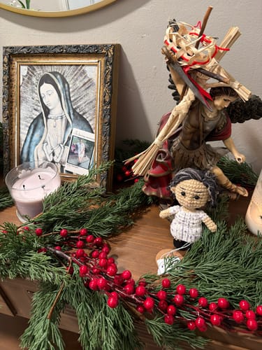 Customer photo review of Dolly® Personalized Crochet Doll with Photo Card