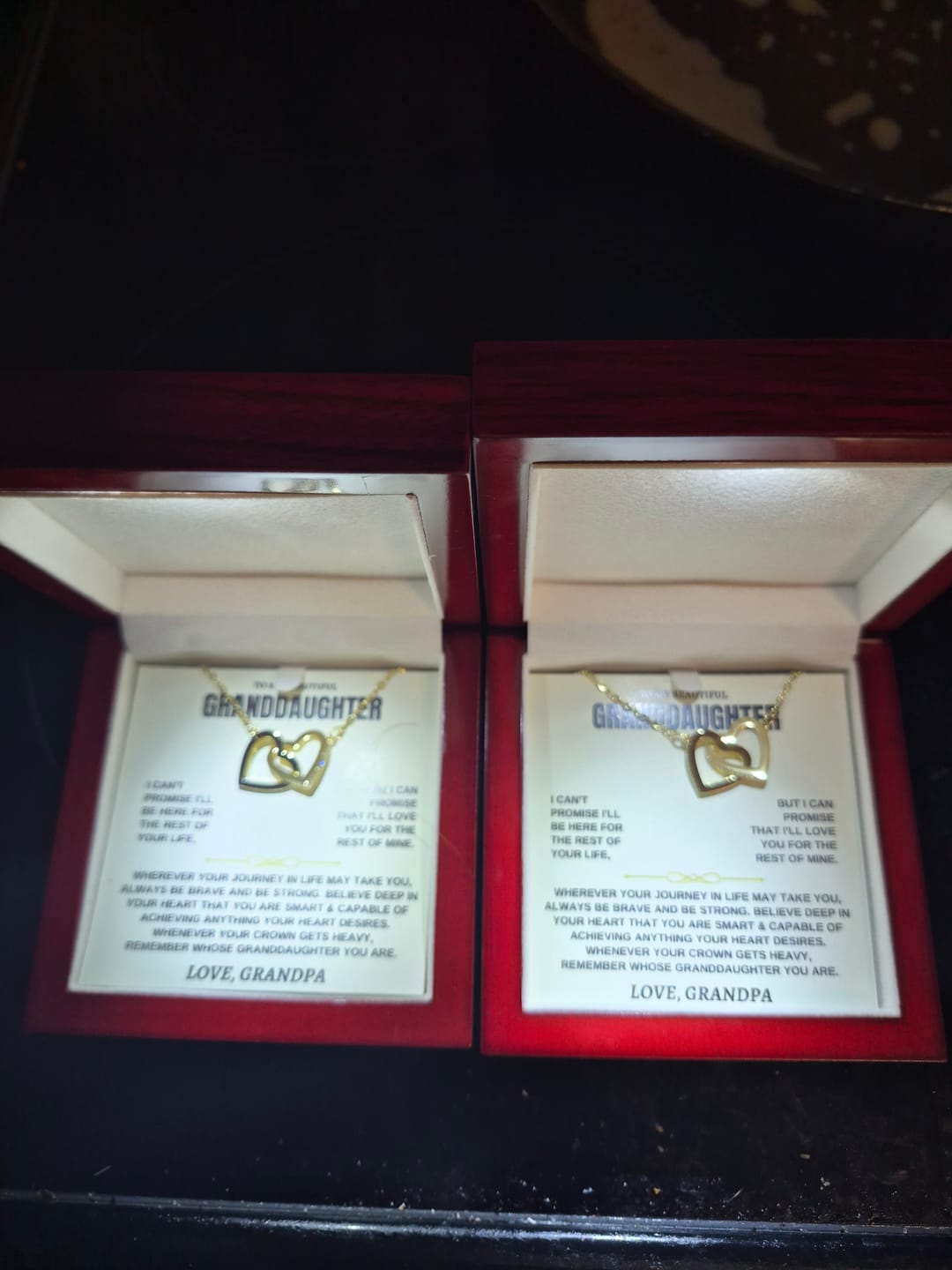 Customer photo review of To My Granddaughter - Forever Linked Hearts - Gift Set - SS117