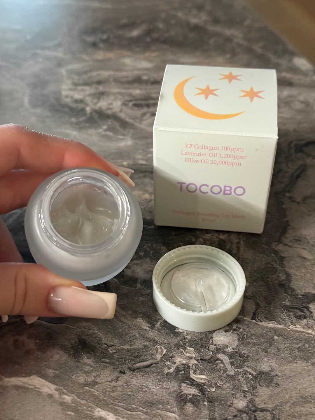 Customer photo review of Lūpu maska ar kolagēnu Tocobo Collagen Boosting Lip Mask