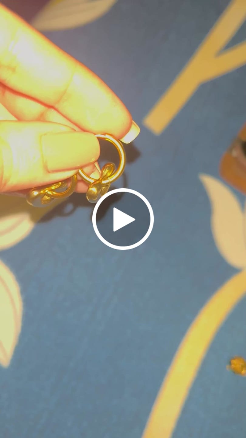 Customer video review of Gold Heart Hoop Earrings