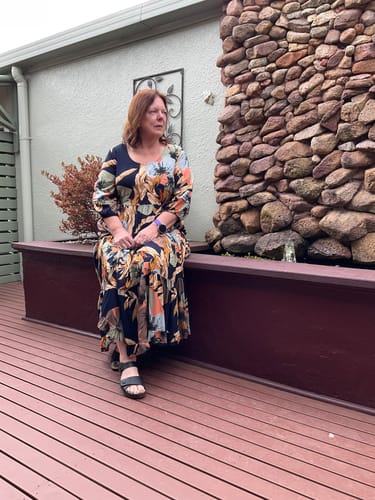 Sandra N. review of Zipporah Midi Dress in Navy image 1 out of 2