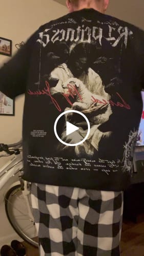 Customer video review of Saved By Jesus Vintage Oversized Tee – King of Kings Collection | R1PFitness