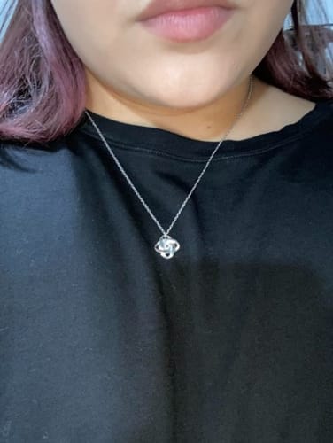Customer photo review of To My Bonus Granddaughter - "My Family Forever" Love Knot Necklace Gift Set - BG01