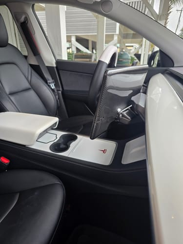 Michael J. review of Real Molded Gloss Carbon Screen Back Overlay Cover for Tesla Model Y 2020-2026 image 1 out of 2