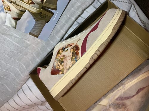 Customer photo review of The Creation of Adam Sneakers