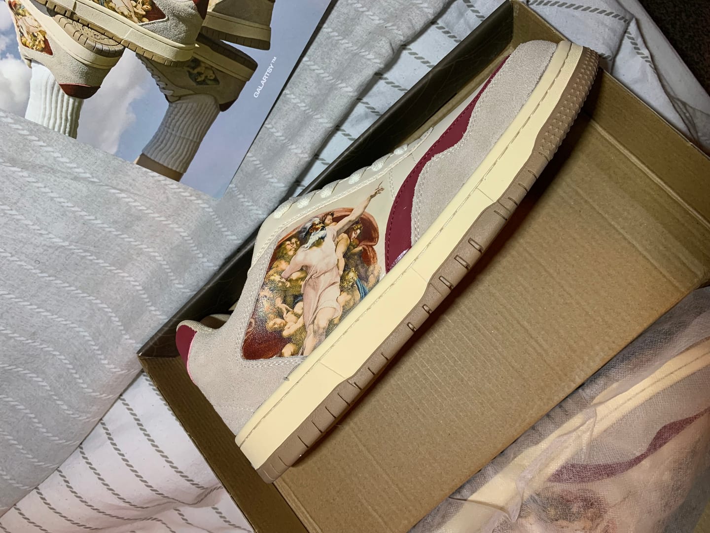 Customer photo review of The Creation of Adam Sneakers