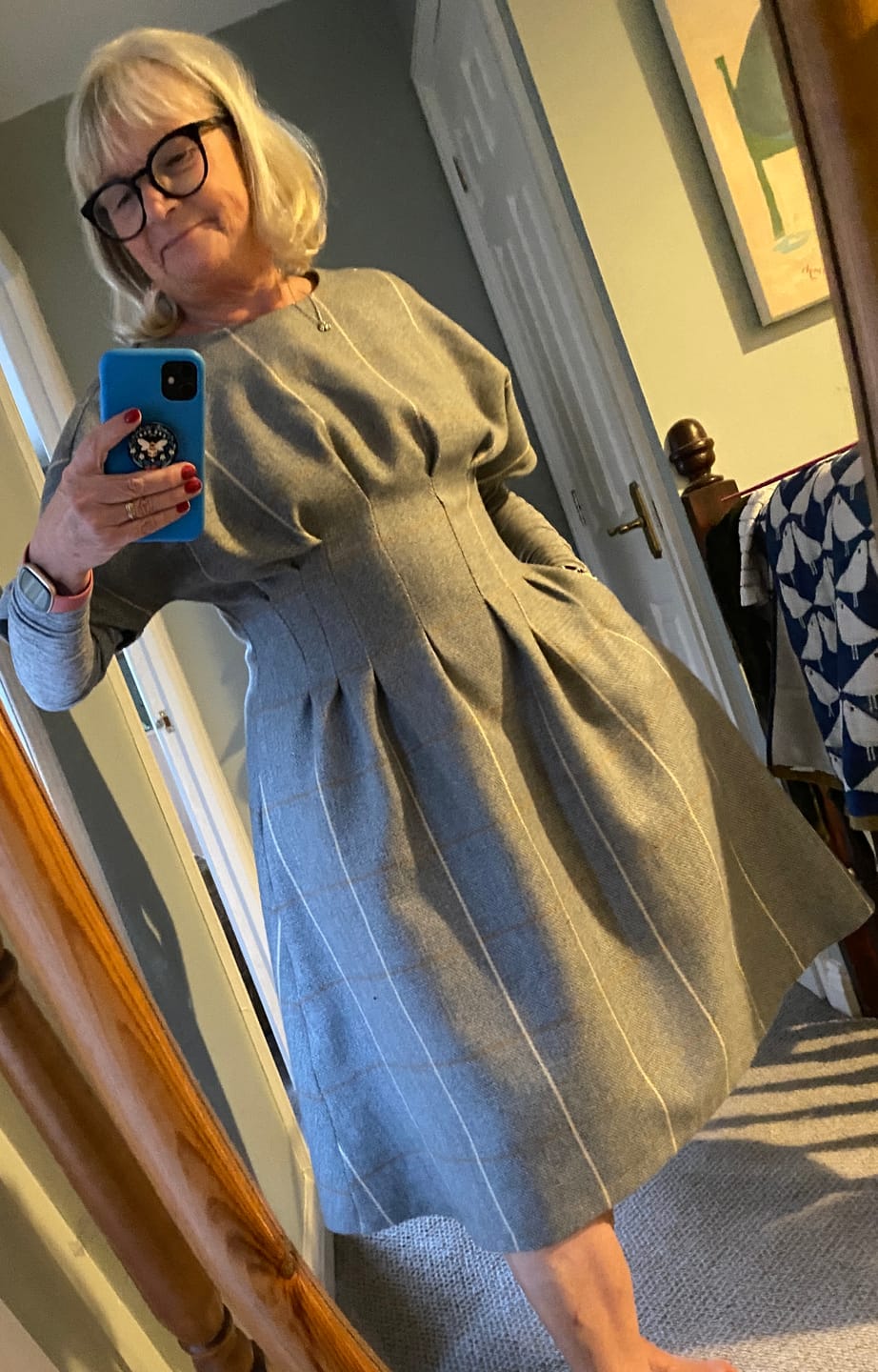 Customer photo review of Large Checkered Wool Touch Fabric