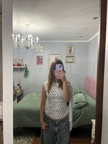 Customer photo review of TOP EMMA LUNARES BLANCO