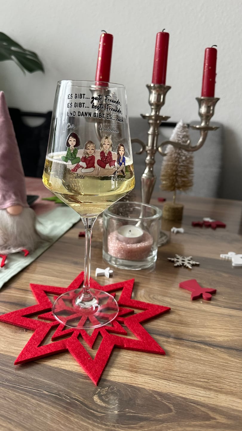 Customer photo review of Herzensmenschen - Personalisiertes Weinglas