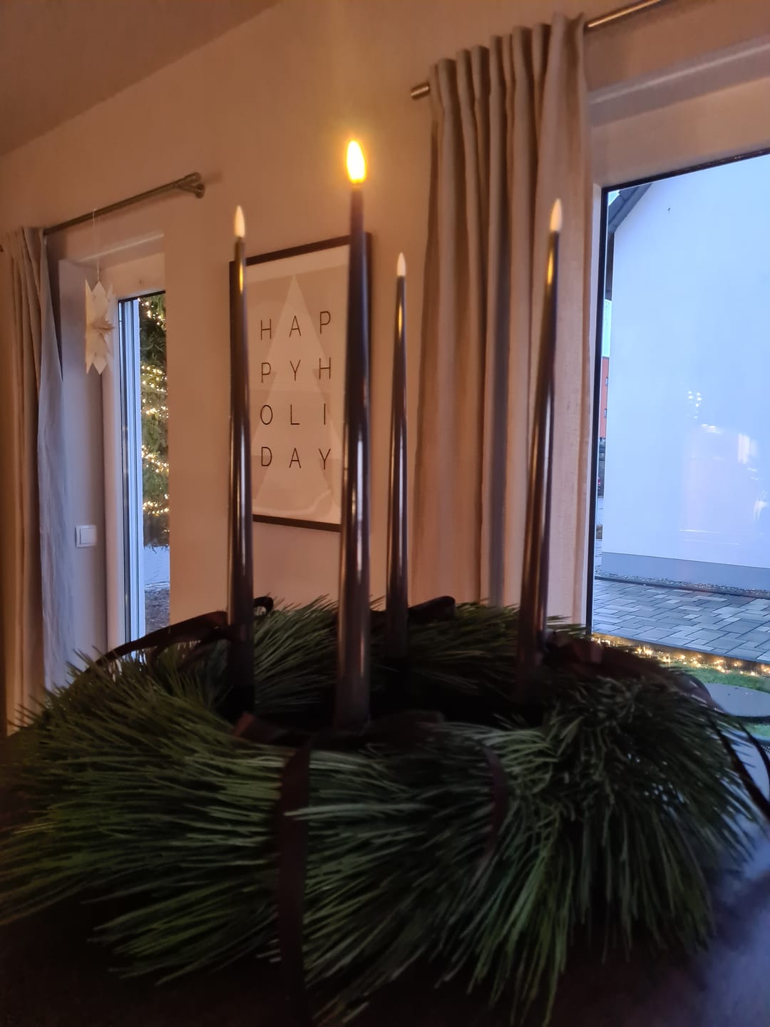 Customer photo review of LED Kertelys med Lak, 2 stk (38 cm) Mokka