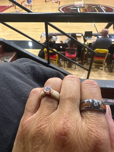 Karen W. review of Silicone Ring – 7mm Round Solitaire CZ | Patented Design - GlowStone Collection image 1 out of 1