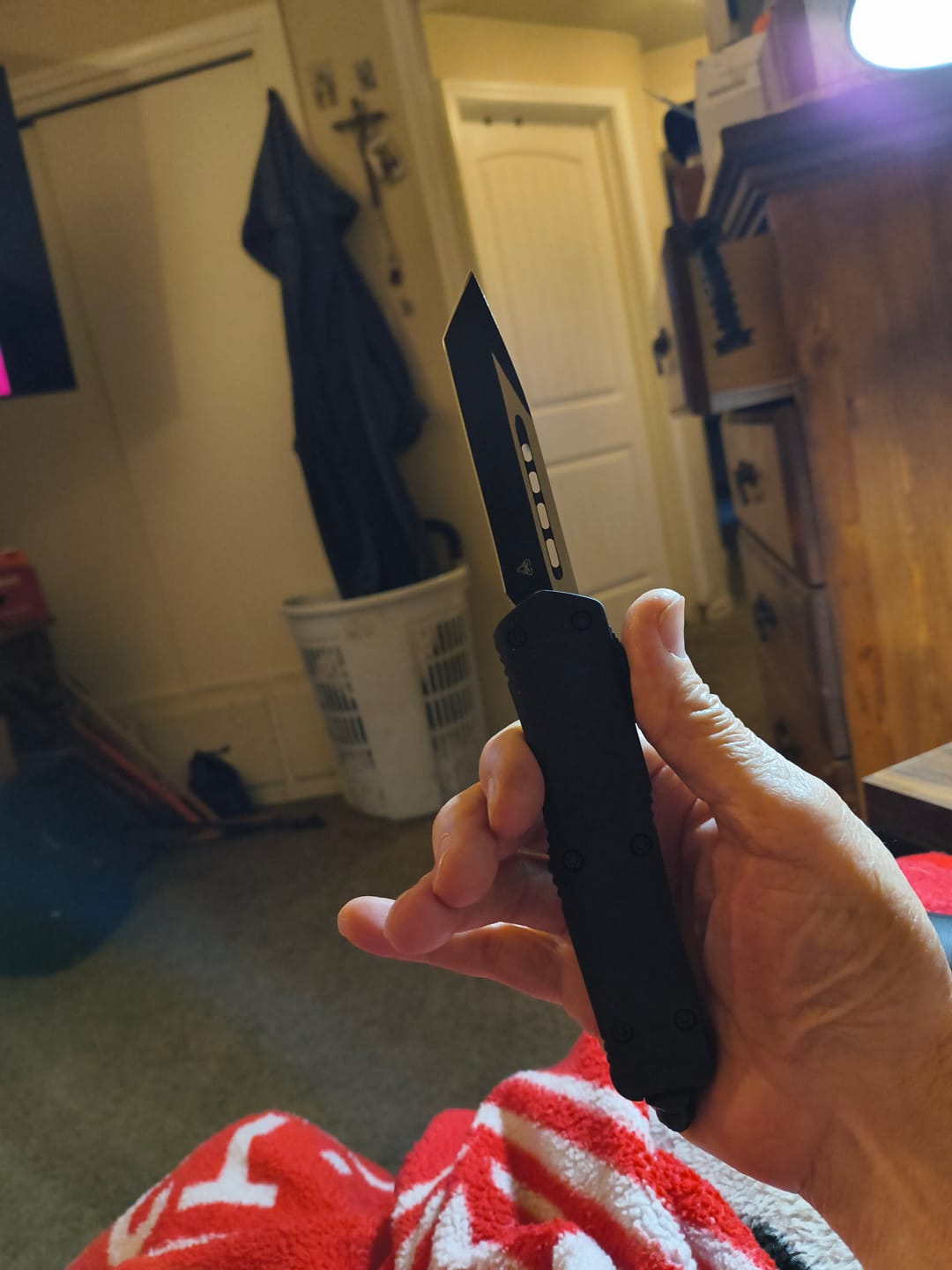 Customer photo review of Black Ghost OTF Knife (Multiple Blade Styles Available)