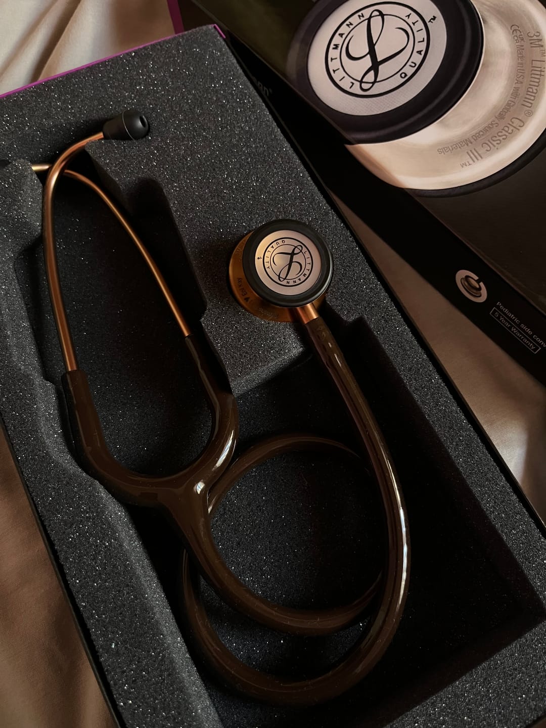 Customer photo review of Littmann Classic III Monitoring Stethoscope: Chocolate & Copper 5809
