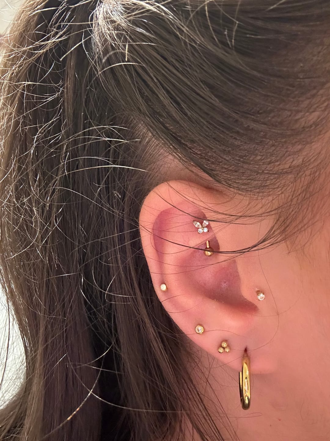 Customer photo review of Simple Ohrringe | 18K vergoldet