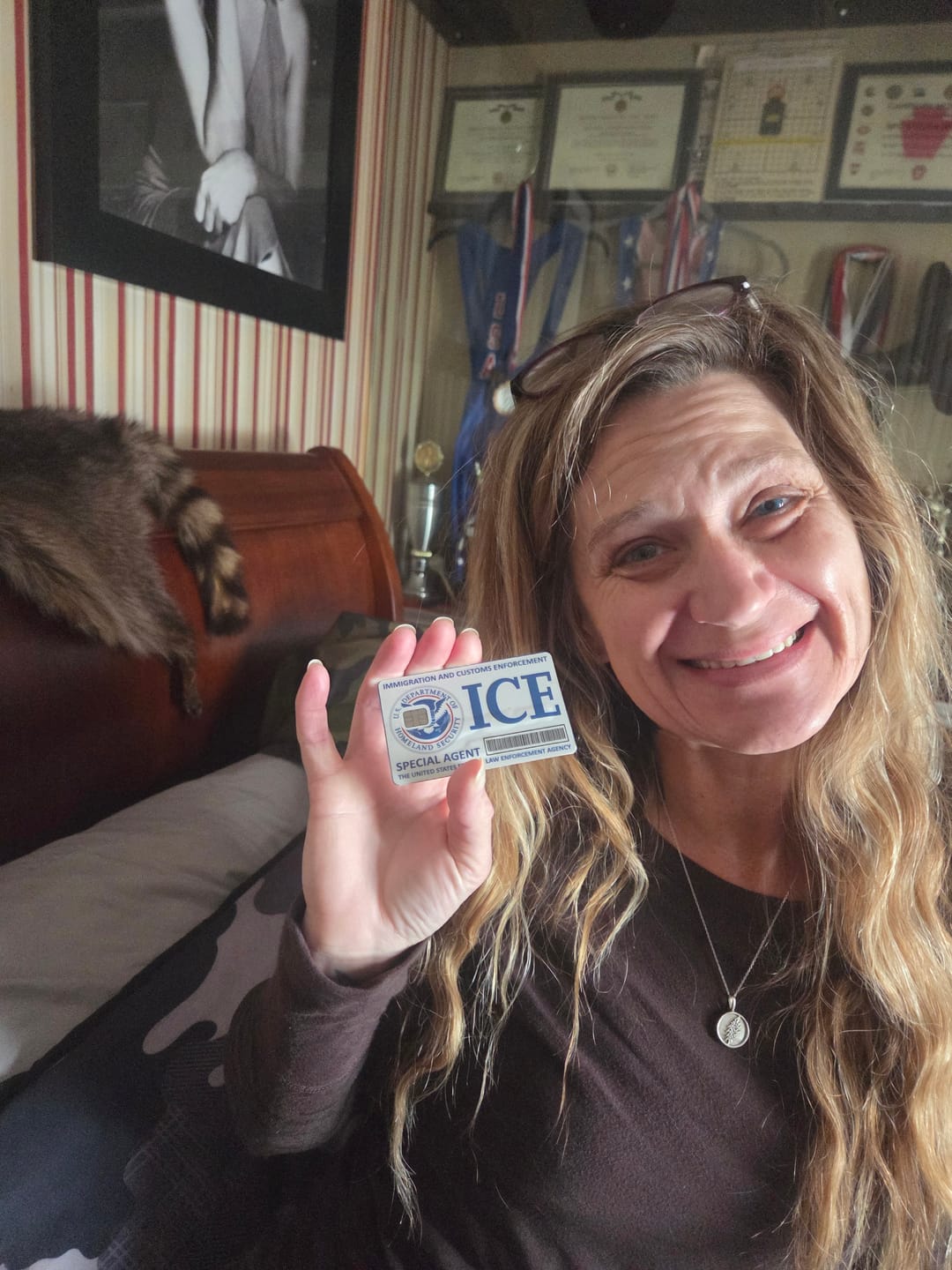 Customer photo review of ICE Special Agent Credit Card Skin Decal