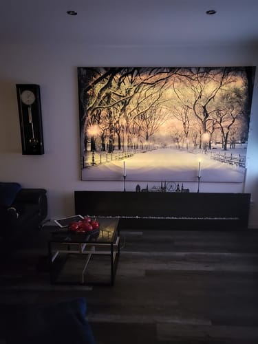 Customer photo review of Spannbild | Wintermorgen im Central Park | Querformat