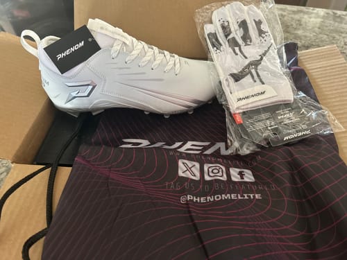 Customer photo review of Phenom Elite Quantum Speed 2.0 Football Cleats - Team Colors