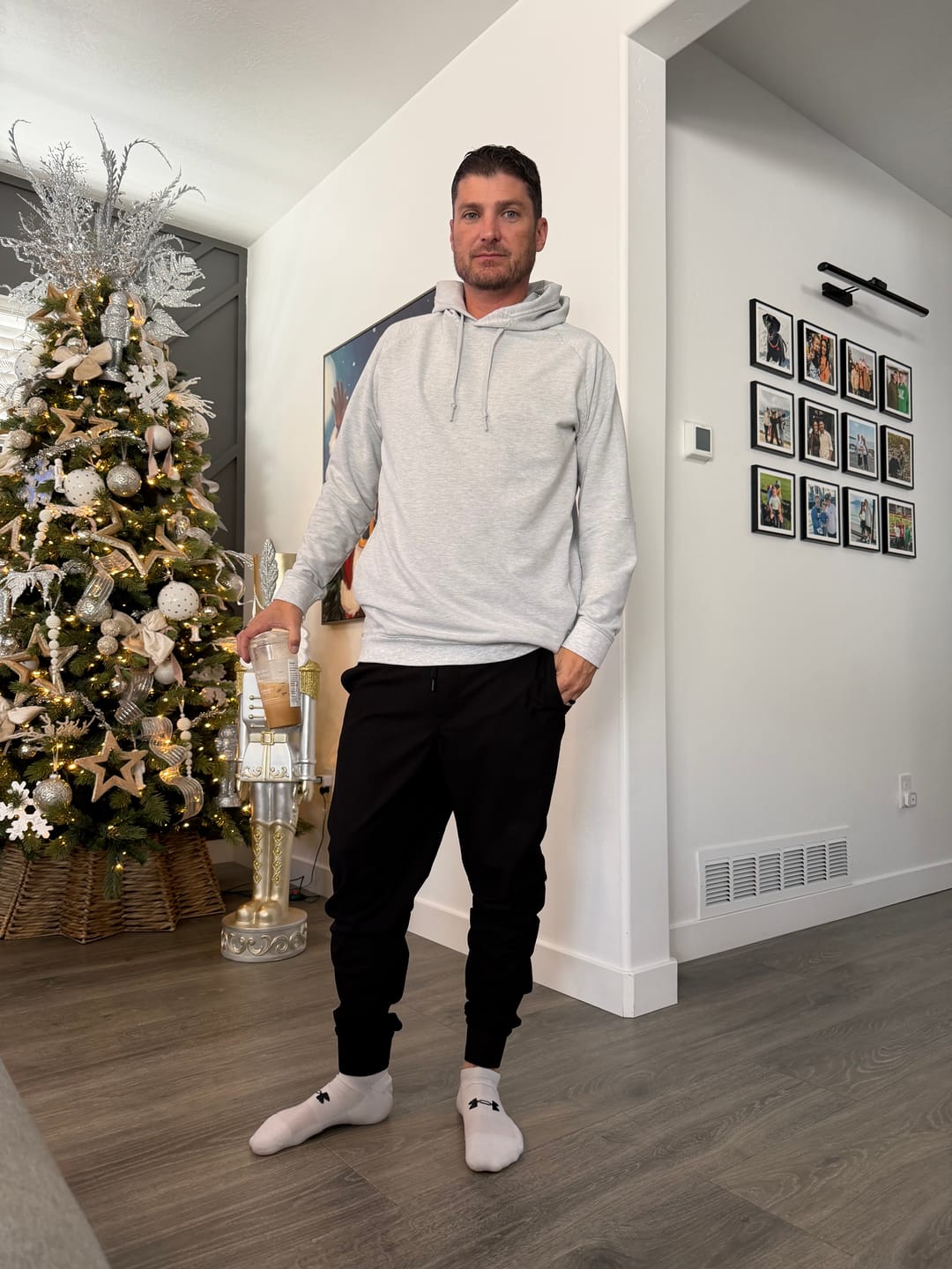 Customer photo review of Peak Black Joggers - FINAL SALE