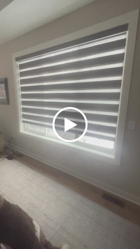Customer video review of SmartWings Motorized Zebra Shades 85% Blackout 95mm Ingrid