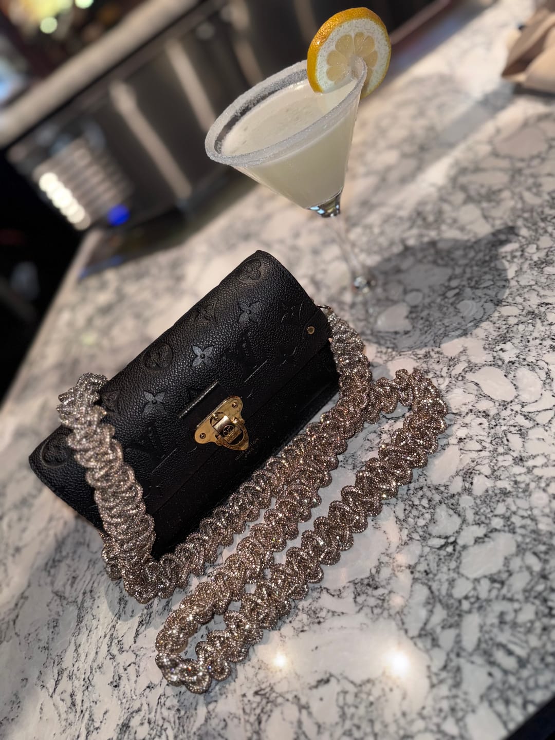 Customer photo review of PETITE LACE STRAP - Champagne Bubbles