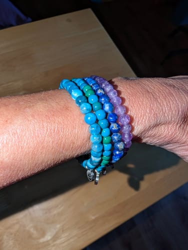 Customer photo review of Blue Apatite Bracelet Mini