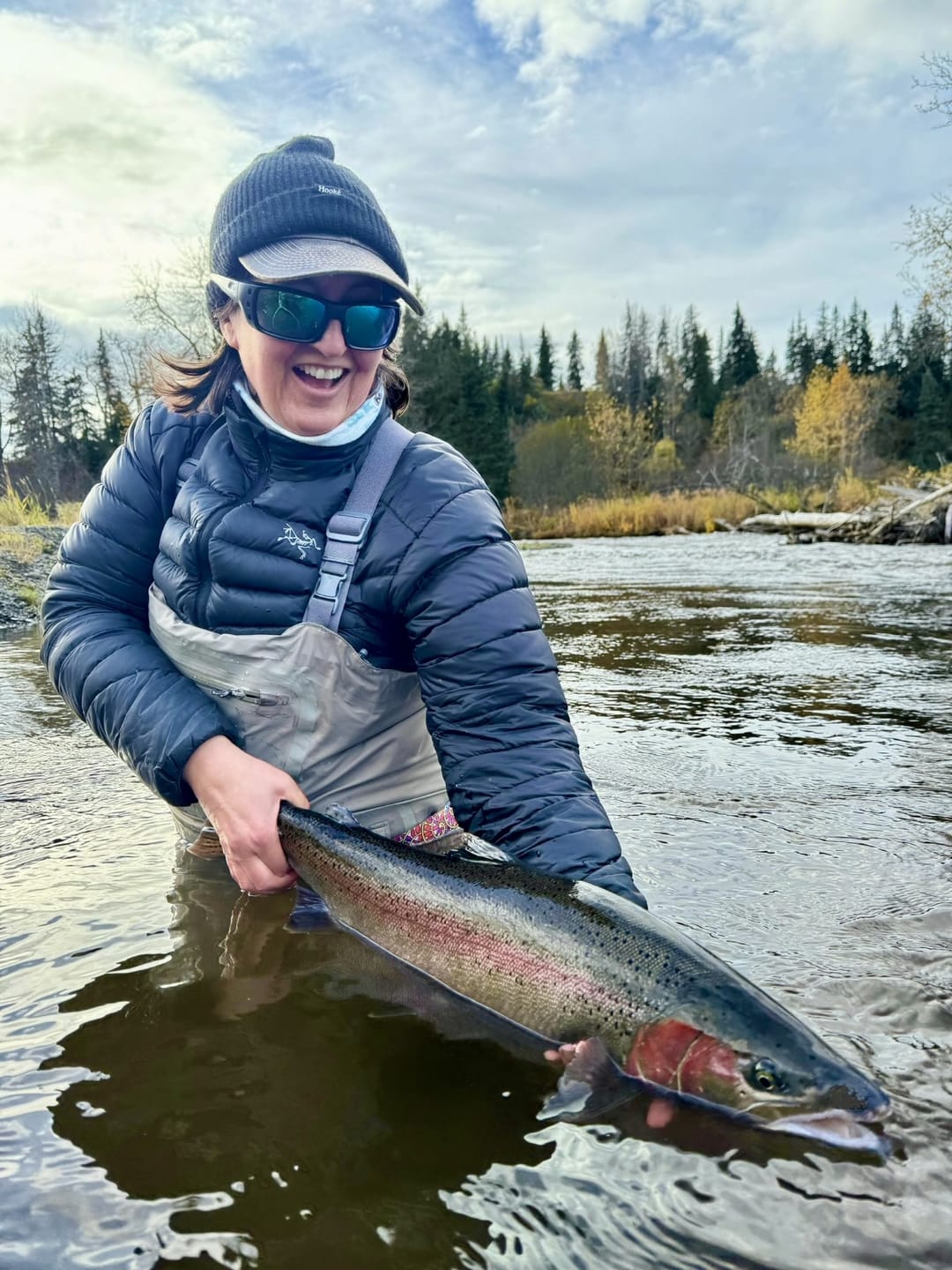 Customer photo review of Troutrageous Rainbow Wading Belt