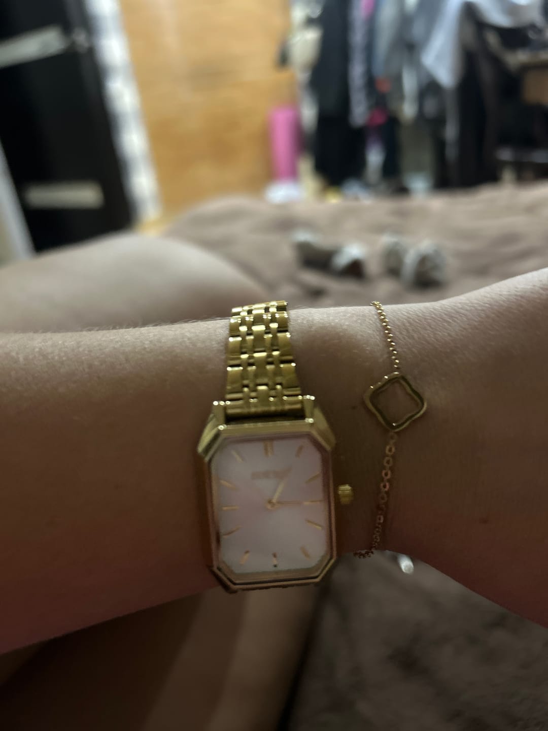 Customer photo review of Flora Gold White Bracelet