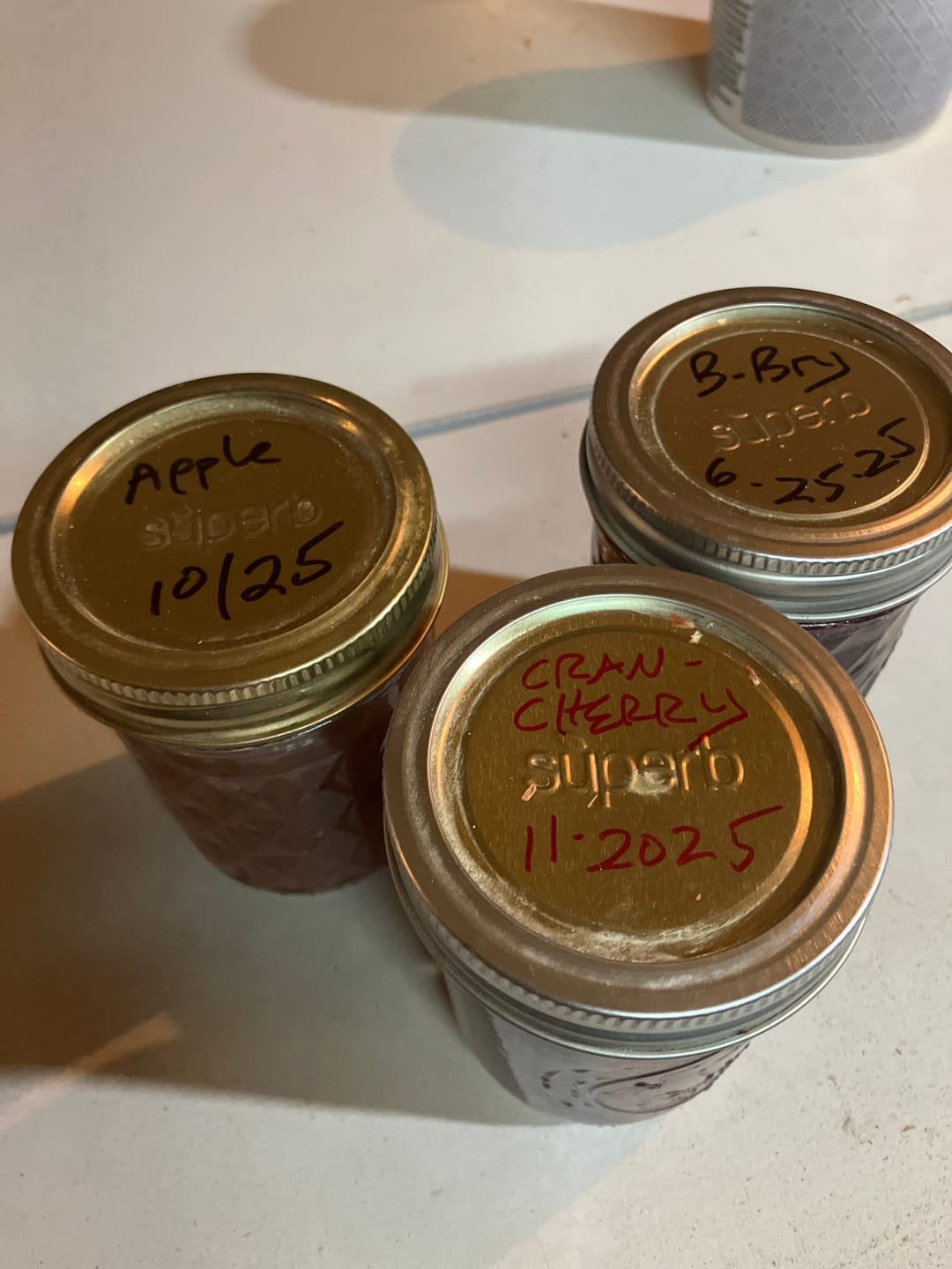 Customer photo review of Bulk Regular Mouth Canning Lids – 60 Pack