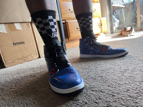 Customer photo review of Beast J1 Sneakers Movies X-Men Custom Shoes