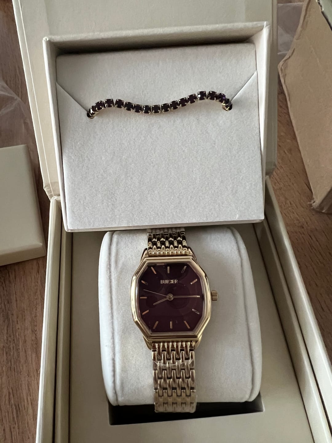 Customer photo review of Julia Gold Burgundy