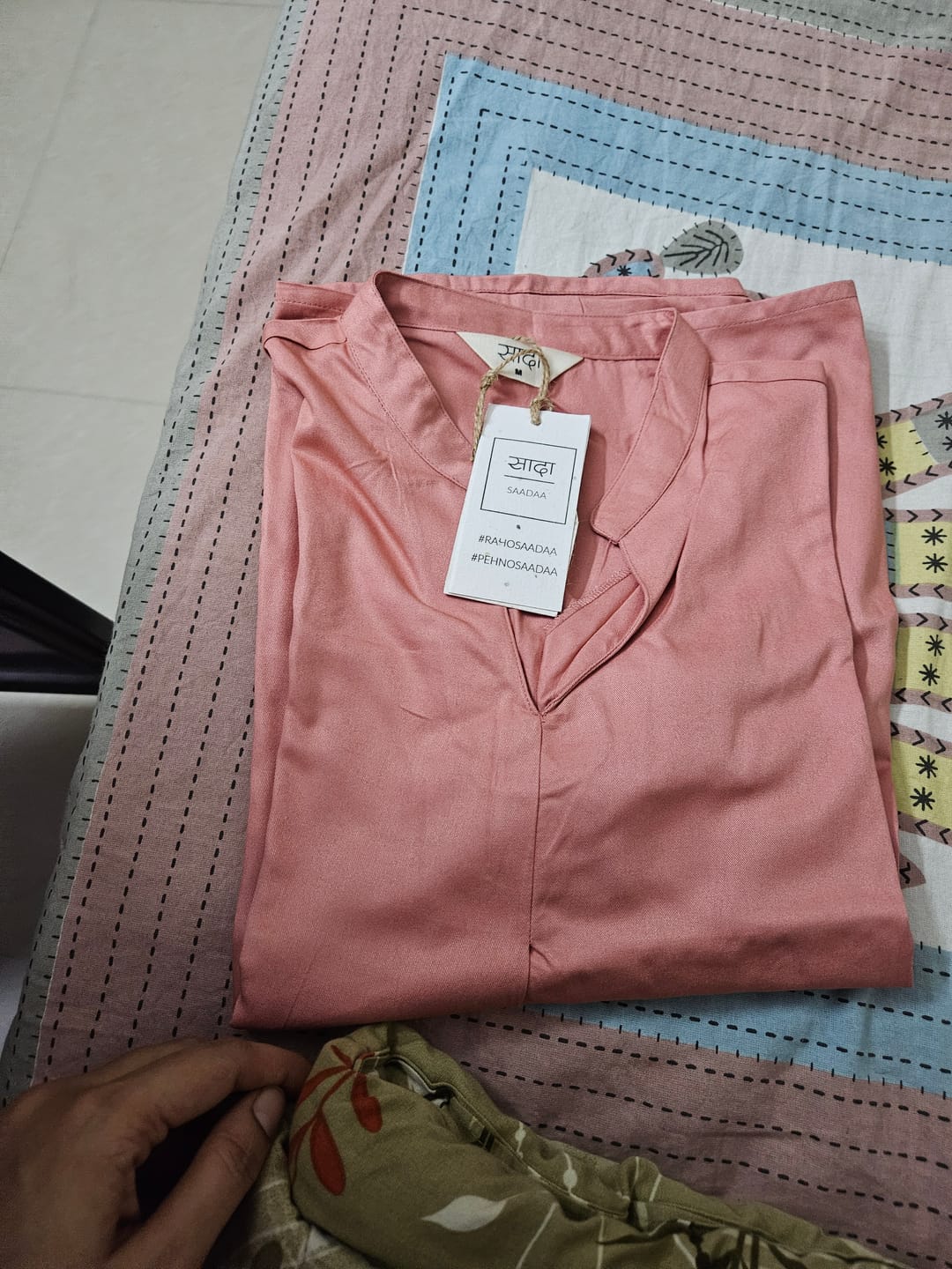 Customer photo review of Women Rose Viscose Pleated Top