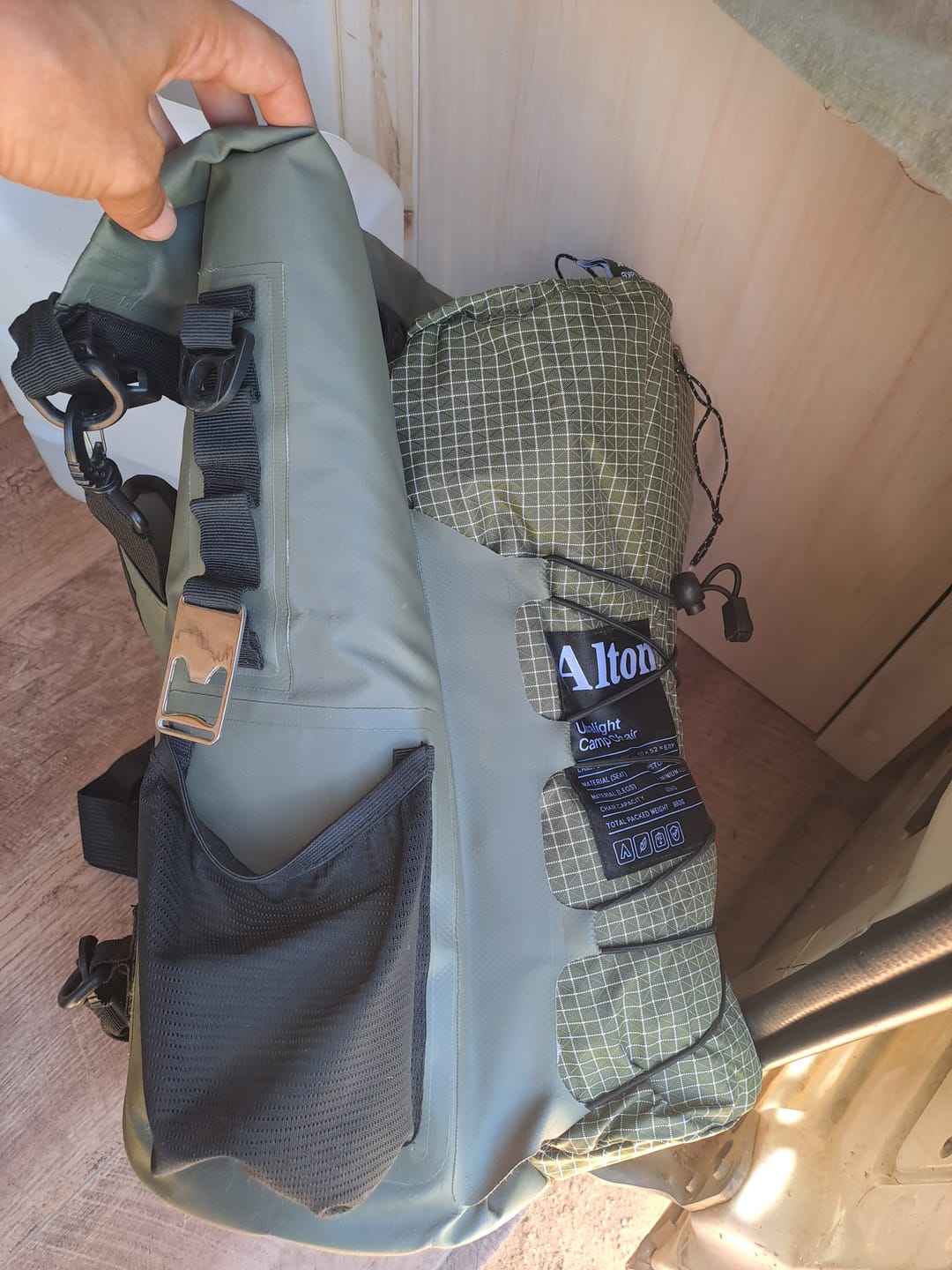 Customer photo review of Ultralight Camp Chair - Groundsheet