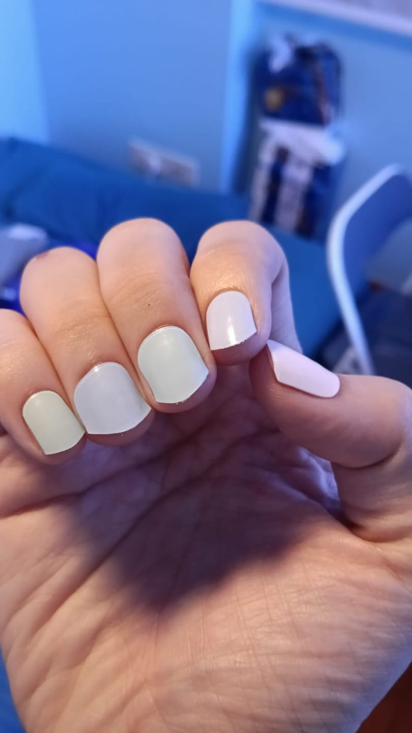 Customer photo review of Pastel Rainbow DIY Semicured Gel Nail Sticker Kit