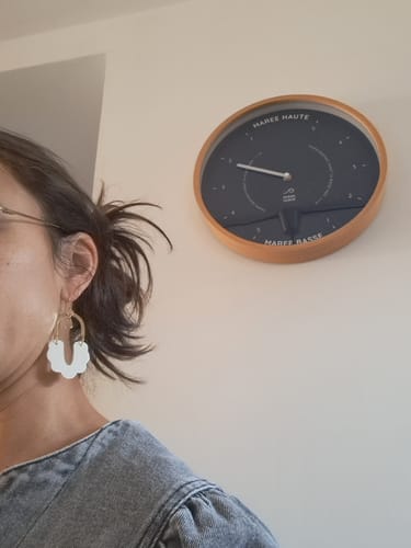 Cecile T. review of Boucles d'oreilles pendantes festonnées, blanc image 1 out of 1