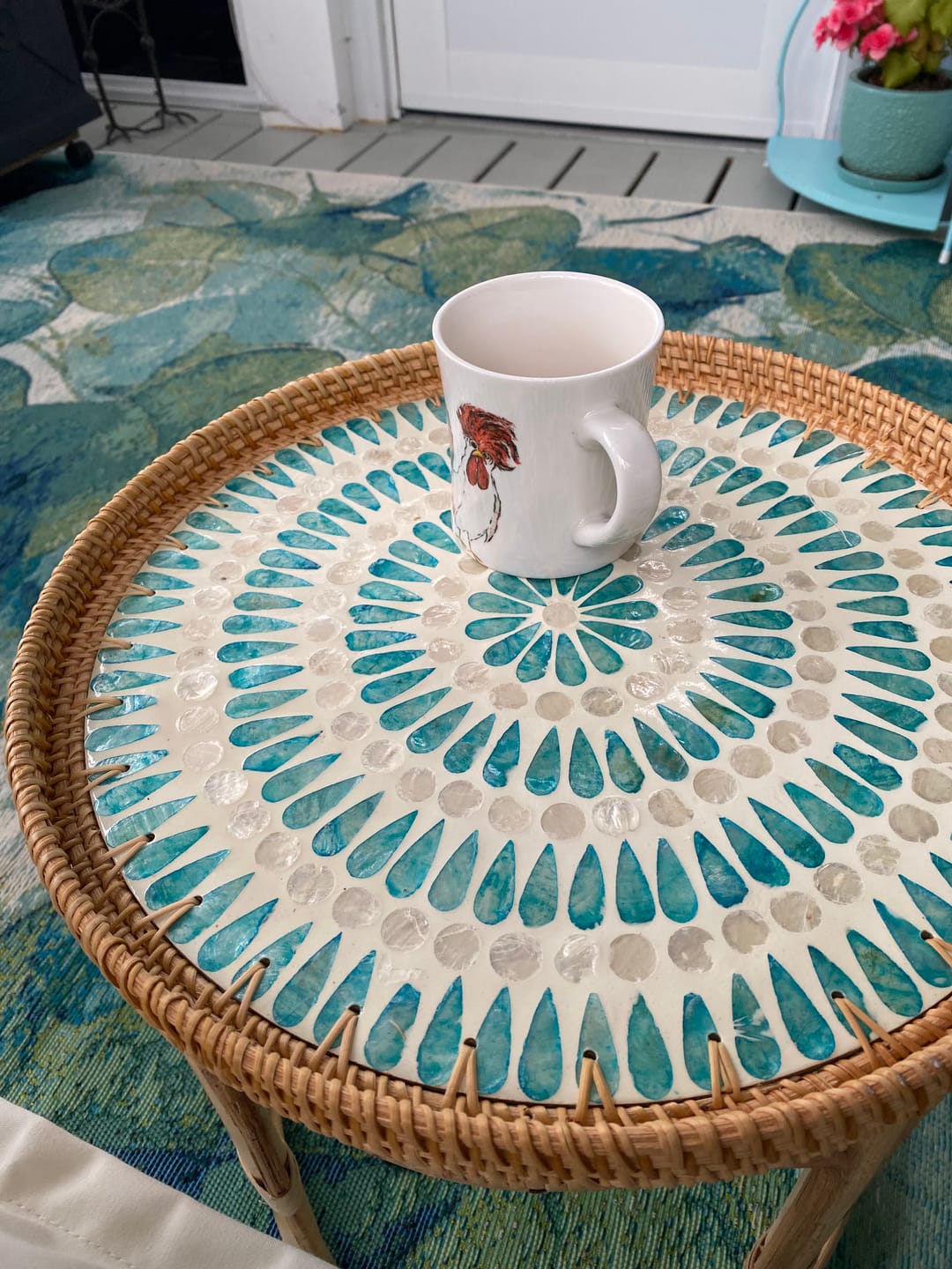 Customer photo review of Serene Rattan Table