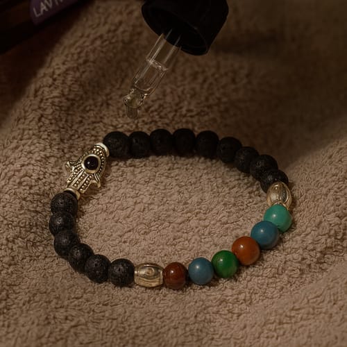 Customer photo review of Premium Multi-Stone Healing Bracelet, Vastu Remedy for Blood Pressure & Stress Relief