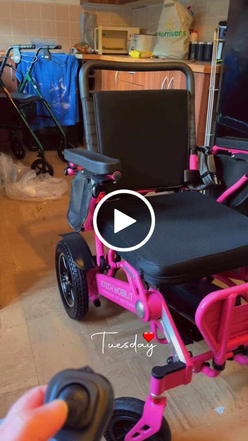 Customer video review of Limited Edition Pink Lightweight Electric Wheelchair | Freedom Pro ST