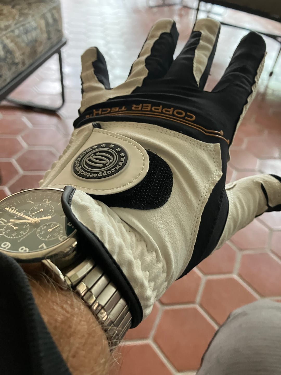 Customer photo review of Copper Tech Men's Golf Gloves 2-Pack