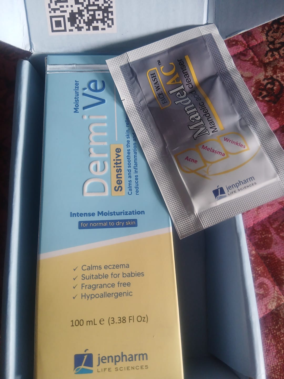 Customer photo review of Dermive Sensitive Moisturizer