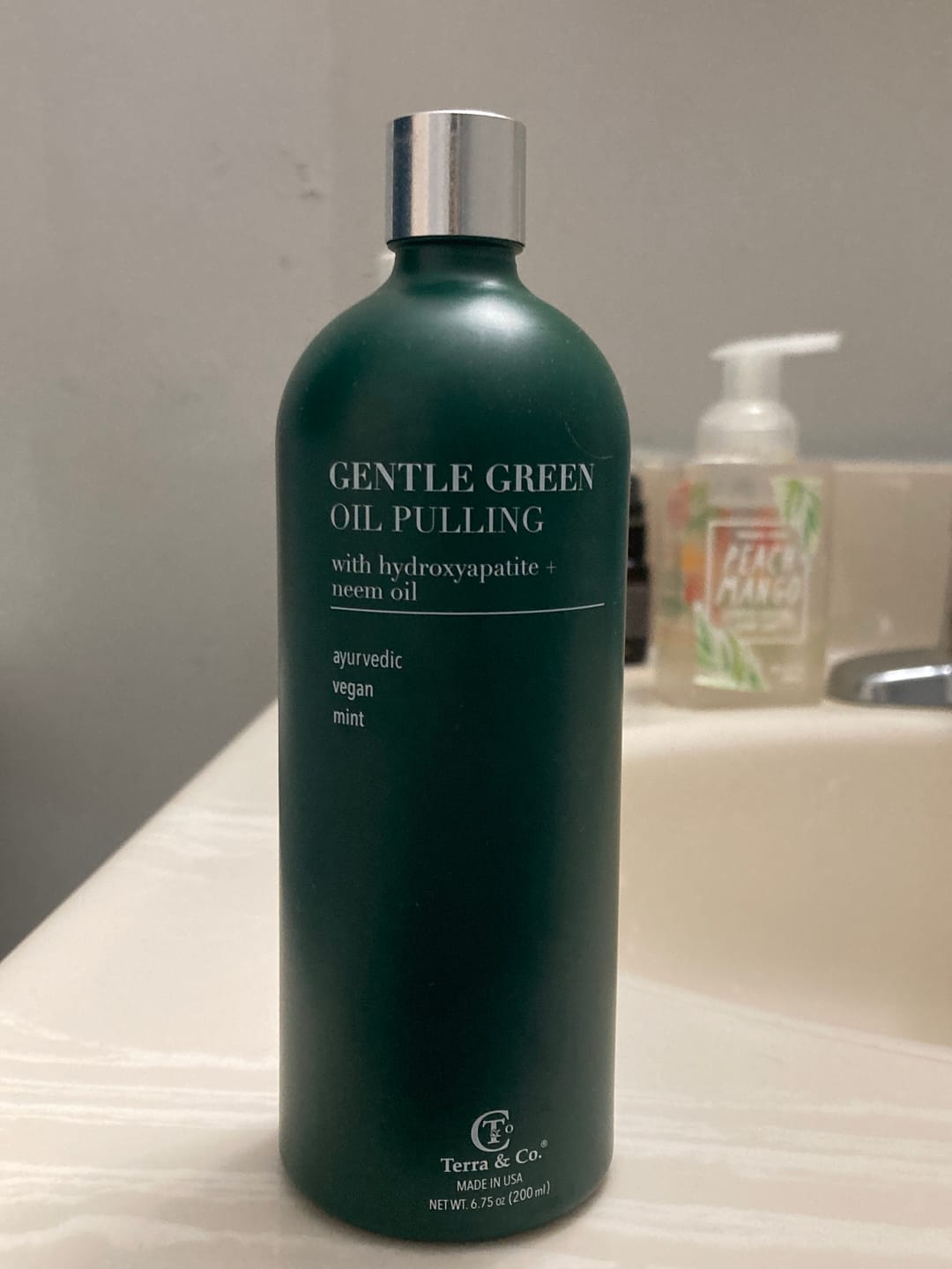 Customer photo review of Gentle Green Oil Pulling Mouthwash – Enamel Support & Gum Health