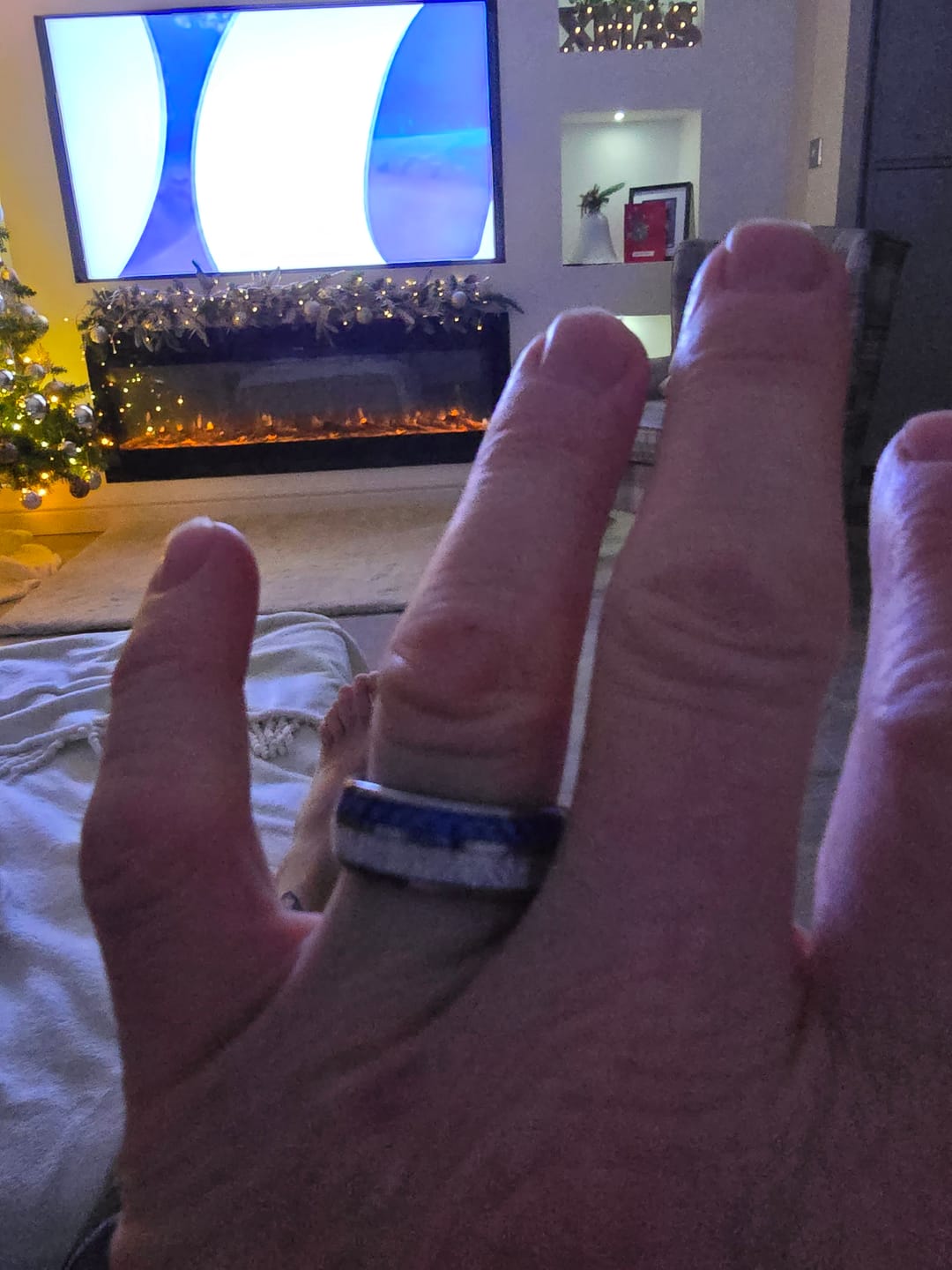 Customer photo review of The Steely Blue 8mm Wonder Ring