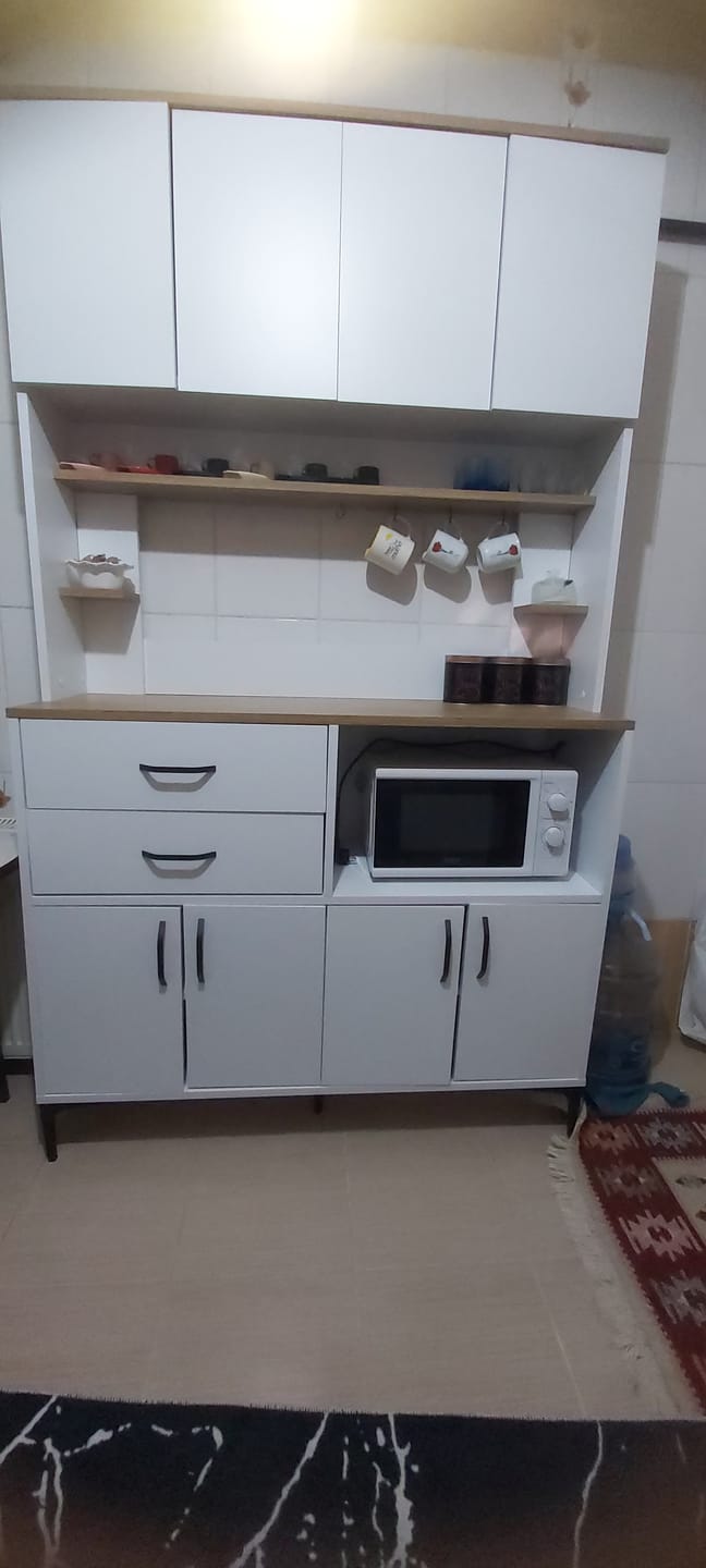 Customer photo review of Rani JE179 Çok Amaçlı Dolap 8 Kapaklı 2 Çekmeceli Kiler Mutfak Dolabı Beyaz - Sepet Ceviz